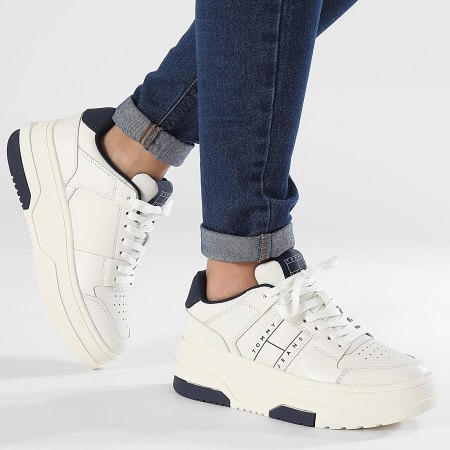 Tommy Jeans - Scarpe da ginnastica Brooklyn Flatform 2592 Avorio Donna