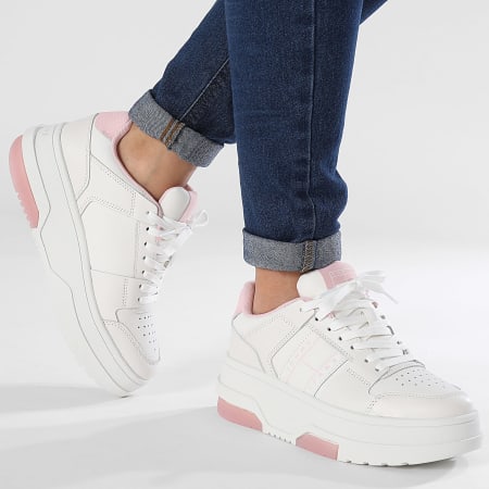 Tommy Jeans - De Brooklyn Flatform 2592 Misty Pink Damessneakers