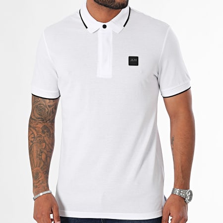 Antony Morato - Hong Kong MMKS02427 Wit Korte Mouw Poloshirt Regular Fit