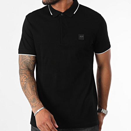 Antony Morato - Hong Kong MMKS02427 Zwart Korte Mouw Poloshirt Regular Fit