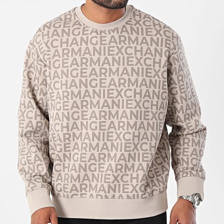 Armani Exchange - Sudadera cuello redondo 6DZMJK-ZJZGZ Beige