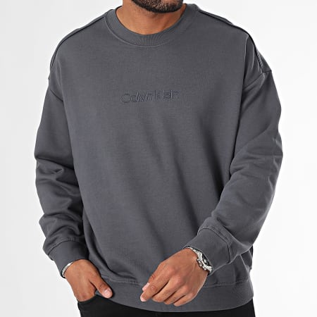 Calvin Klein - Sudadera con cuello redondo NM2686E Charcoal Grey