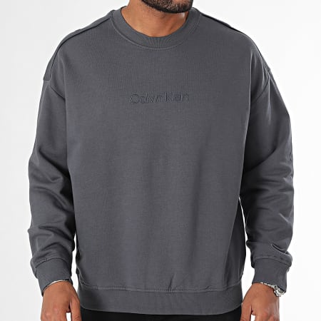 Calvin Klein - Sudadera con cuello redondo NM2686E Charcoal Grey