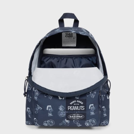 Eastpak - Gewatteerde Peanuts rugzak marineblauw