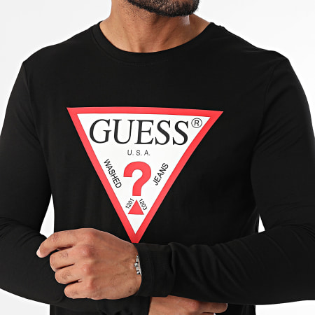 Guess - Camiseta de manga larga M2YI31-I3Z14 Negro