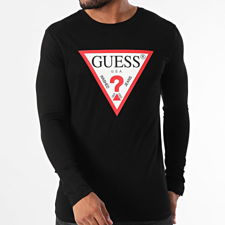 Guess - T-shirt a maniche lunghe M2YI31-I3Z14 Nero