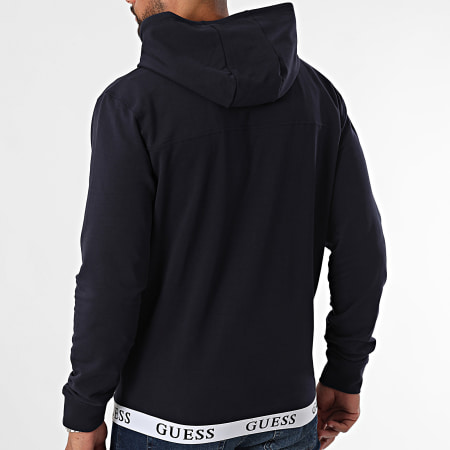 Guess - Hoodie met rits U3YQ00-KBS91 marineblauw