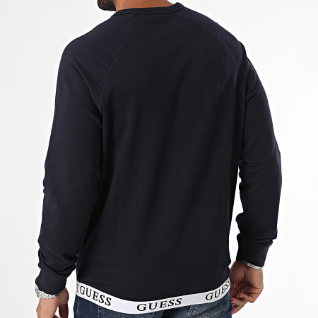 Guess - Sudadera de cuello redondo U3YQ01-KBS91 Azul marino