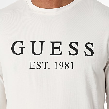 Guess - Camiseta de manga larga U4RI11-K6YW0 Beige