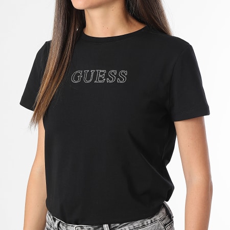 Guess - Damesshirt met bergkristallen V3BI11-J1314 Zwart