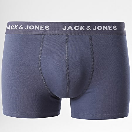 Jack And Jones - Lot De 5 Boxers Harvey Bleu Marine Bleu Clair Blanc