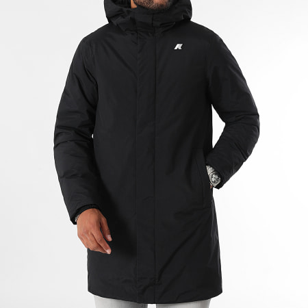 K-Way - Parka con cappuccio lungo Thomas Warm Ottoman K31356W Nero