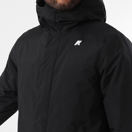 K-Way - Parka larga con capucha Thomas Warm Ottoman K31356W Negro