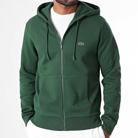 Lacoste Sweat Zippé Capuche Logo Brodé Crocodile Classic Fit