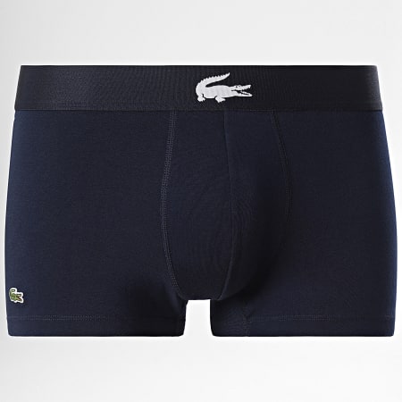 Lot De 3 Boxers Logo Crocodile Gris Chine Rouge Bleu Marine