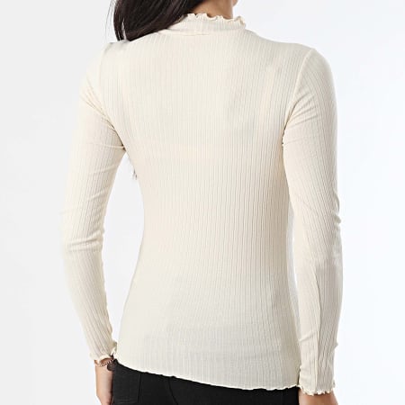 Only - Fransiska Top de manga larga para mujer Beige