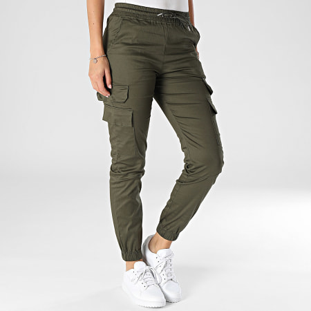 Project X Paris - Pantalon Cargo Femme F224141 Vert Kaki