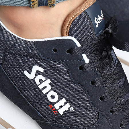 Schott NYC - Sneakers Norati Navy Denim Brown