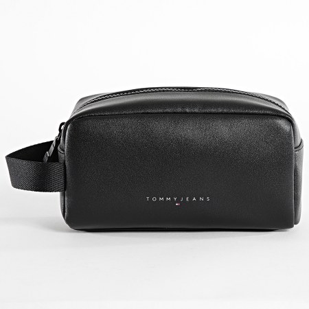 Tommy Jeans - Borsa da toilette in pelle 2990 nero