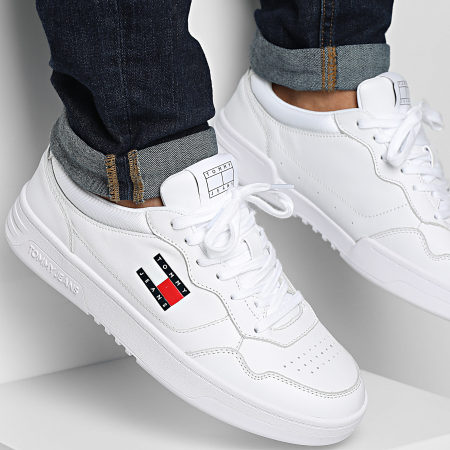 Tommy Jeans - Baskets Cupsole Leather Essential 1443 White