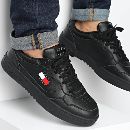 Tommy Jeans - Baskets Cupsole Leather Essential 1443 Black