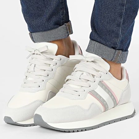 Tommy Jeans - Eva Runner Metallic 2687 Ivoor Damesschoenen