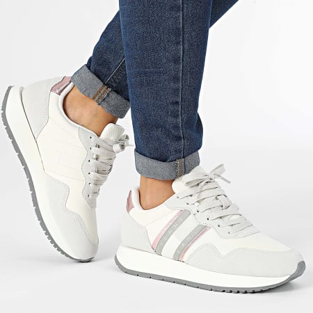 Tommy Jeans - Eva Runner Metallic 2687 Marfil Zapatillas Mujer