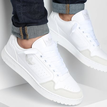 Adidas Originals - Baskets NY 90 JI1899 Footwear Blanco Gris One x Superlaced Gros Lacet Blanc