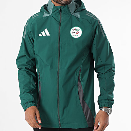 Adidas Performance - Argelia Chaqueta con capucha y cremallera JJ5989 Verde