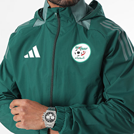 Adidas Performance - Argelia Chaqueta con capucha y cremallera JJ5989 Verde