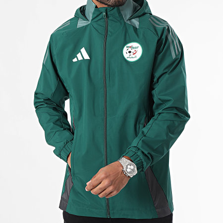 Adidas Performance - Argelia Chaqueta con capucha y cremallera JJ5989 Verde