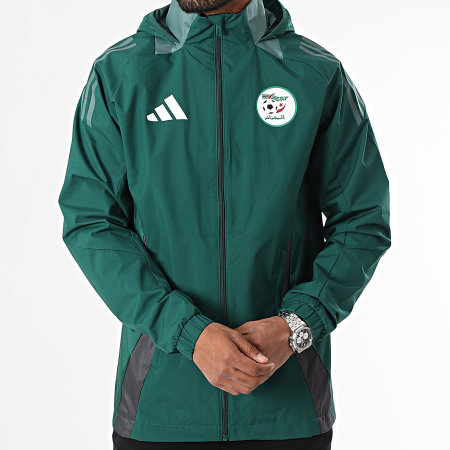 Adidas Performance - Argelia Chaqueta con capucha y cremallera JJ5989 Verde