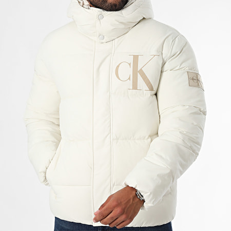 Calvin Klein - 6104 Abrigo con capucha Beige claro