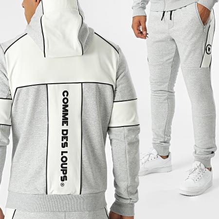 Comme Des Loups - Baltimore Track Suit White Grey Heather