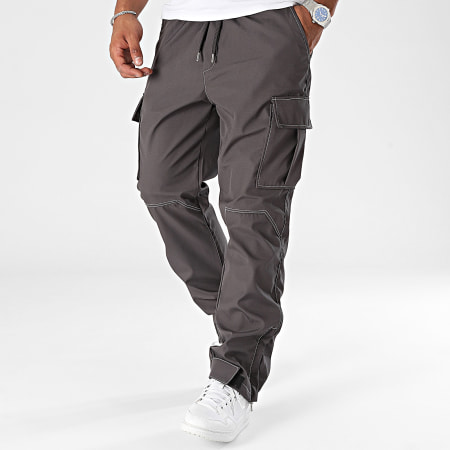 Ikao - Pantaloni cargo grigio antracite