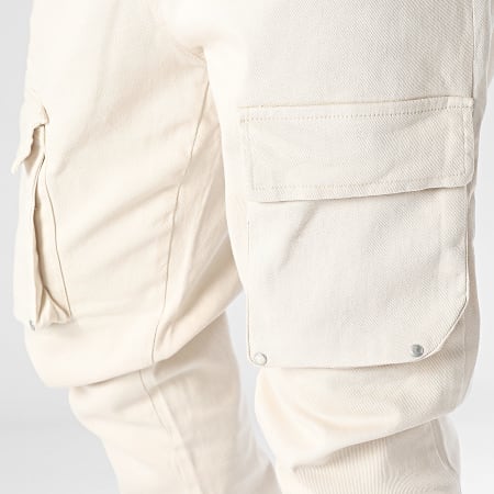 Ikao - Licht Beige Jean Cargo Broek