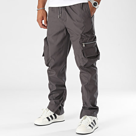 Ikao - Pantaloni cargo grigio antracite