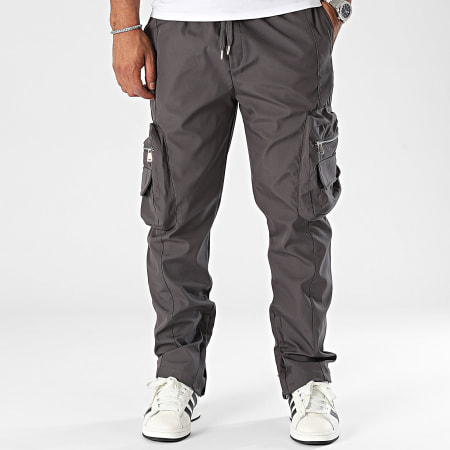 Ikao - Pantaloni cargo grigio antracite