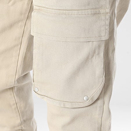 Ikao - Beige Jean Cargo Broek