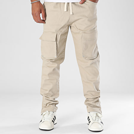 Ikao - Pantaloni Cargo Jean beige