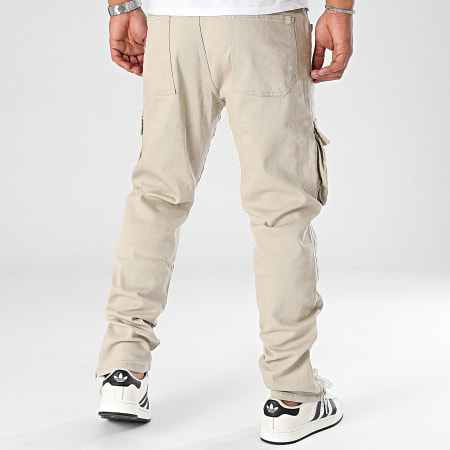 Ikao - Pantalon Cargo Jean Beige