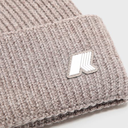 K-Way - Bonnet Brice Cardigan Punto Lana Marrón