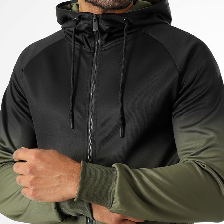 LBO - Ensemble De Survêtement 0248 Noir Vert Kaki Dégradé