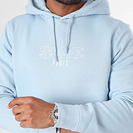 Sale Môme Paris - Sudadera con capucha Signs Sky Blue White