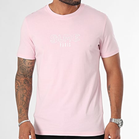 Sale Môme Paris - T-shirt borden roze wit