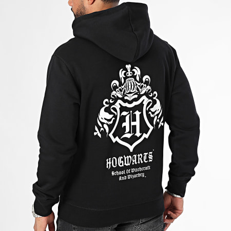 Harry Potter - Sudadera Hogwarts Negra Blanca