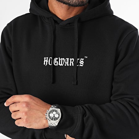 Harry Potter - Sudadera Hogwarts Negra Blanca