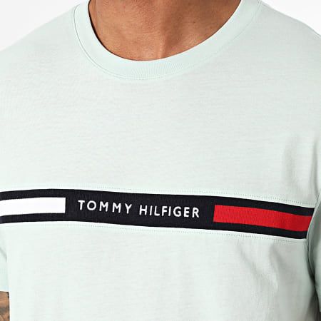 Tommy Hilfiger - Camiseta con inserciones en el pecho 6498 Verde menta