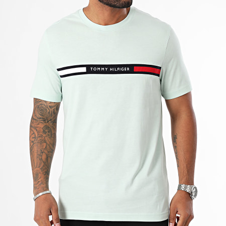 Tommy Hilfiger - T-shirt met borstinzet 6498 Mintgroen