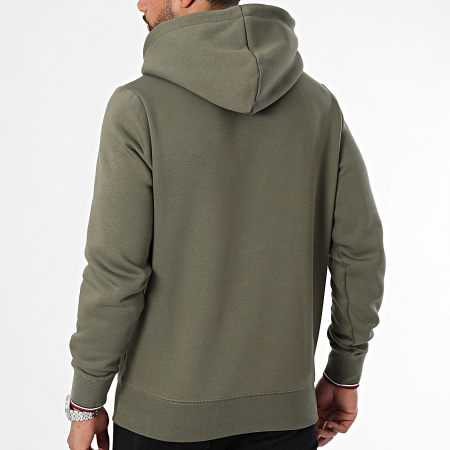 Tommy Hilfiger - Sudadera con capucha y logo 2673 verde caqui